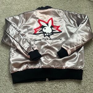 RARE VINTAGE 1979 playboy ANNIVERSARY satin bomber jacket